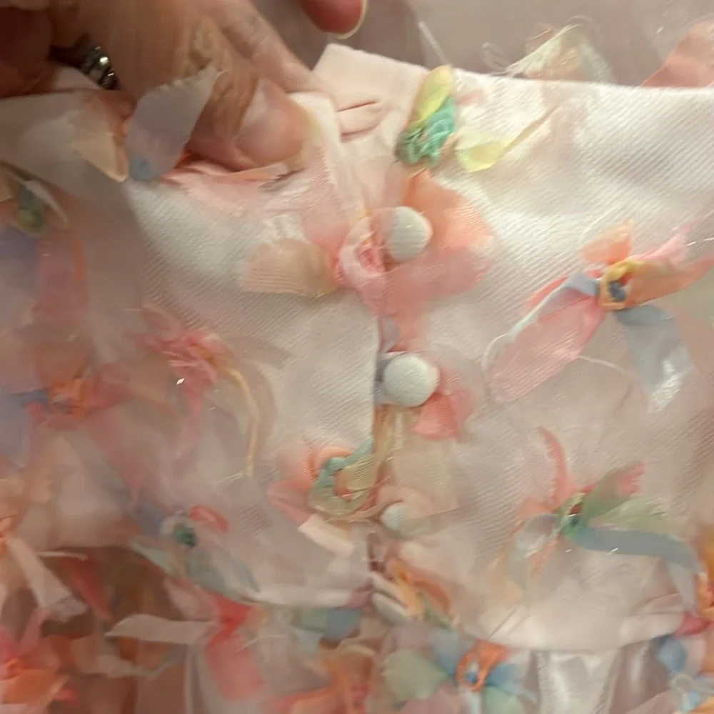 Storia babydoll style top - pink confetti - size M - Picture 5 of 6